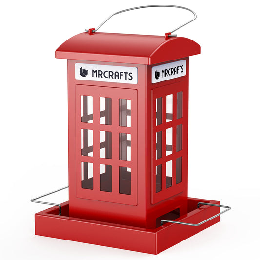 Mrcrafts phone booth bird feeder